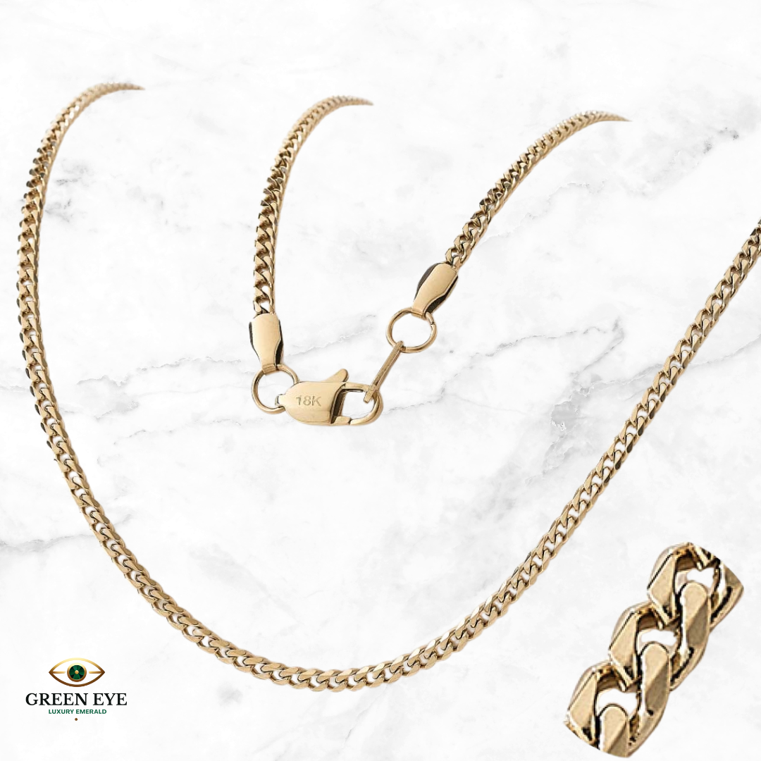 Cadena Cubana ORO LAMINADO